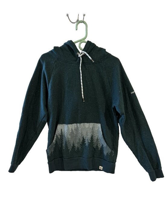 Happy Earth Tops - HAPPY EARTH MISTY FOREST HOODIE SZ S RELAXED HOODIE WITH OVERSIZE HOOD